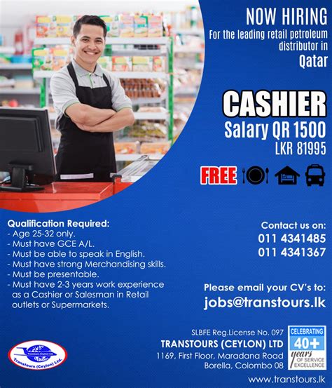 cashier jobs abroad|Cashier Jobs .